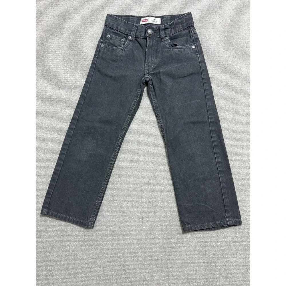 Levis 505 Jeans Boys 6 Regular Black Straight Fit Youth 5-6‎ Years Denim Pants